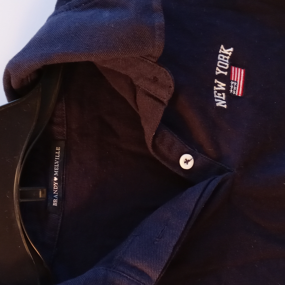 Brandy💗Melville Navy Blue Top O/S - Picture 4 of 5